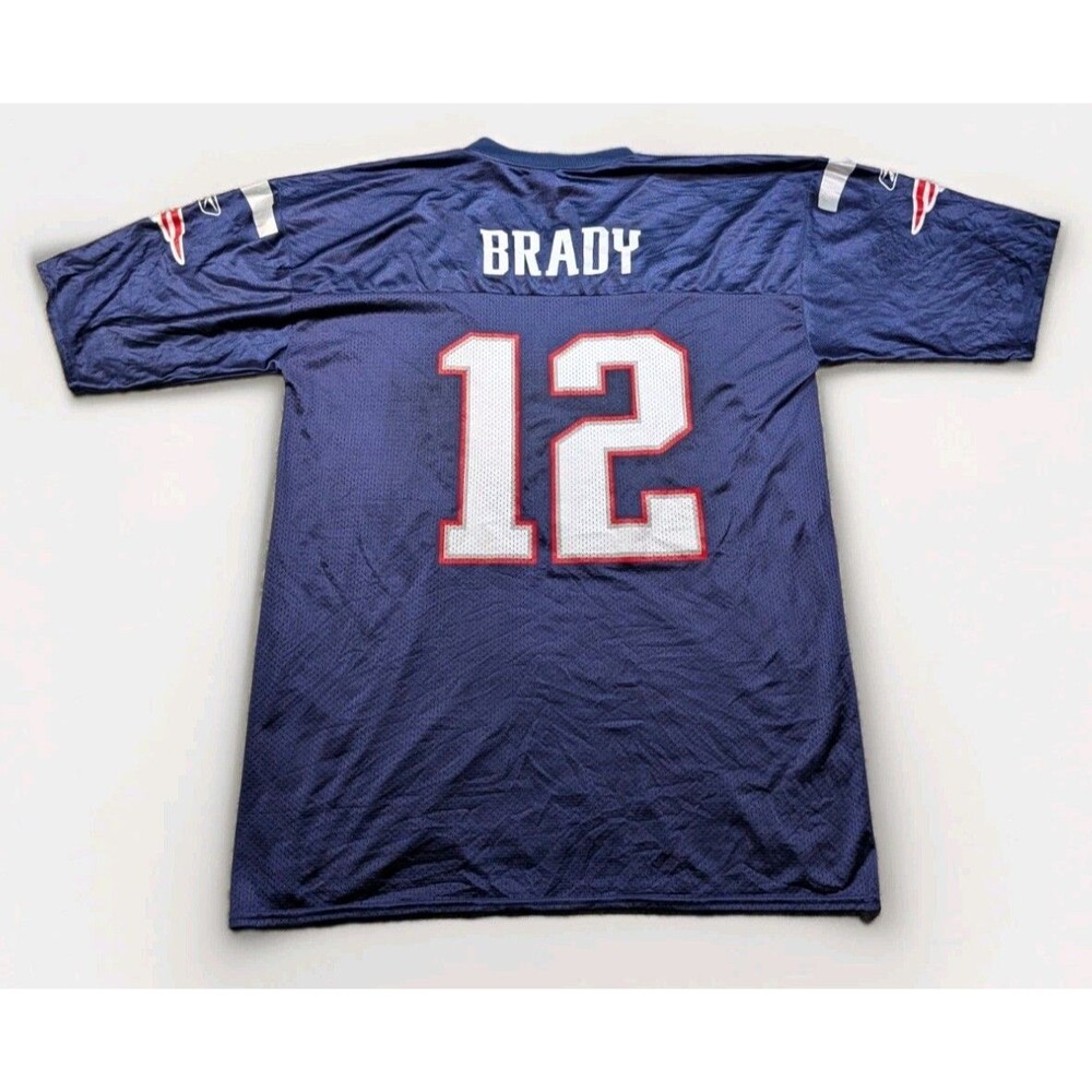 Vintage Reebok New England Patriots Tom Brady #12 Home NFL Jersey Men’s XL